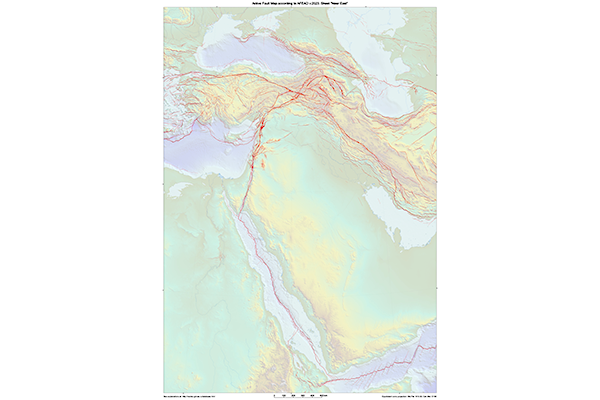 Карта активных разломов. Лист Ближний Восток